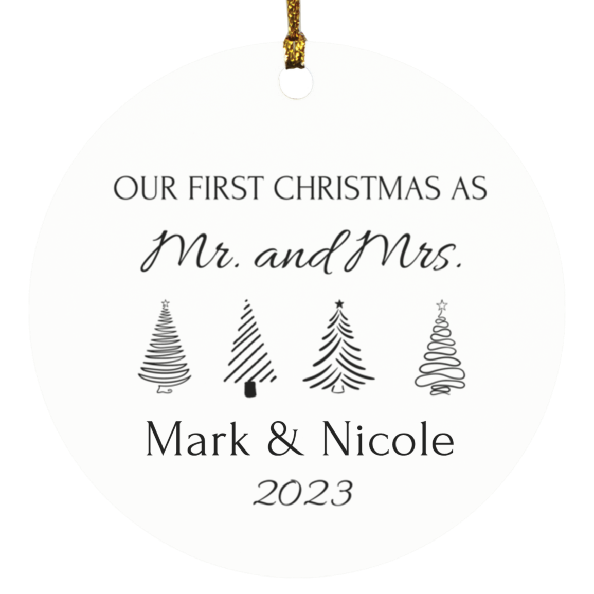 Our First Christmas as Mr. and Mrs. - Circle