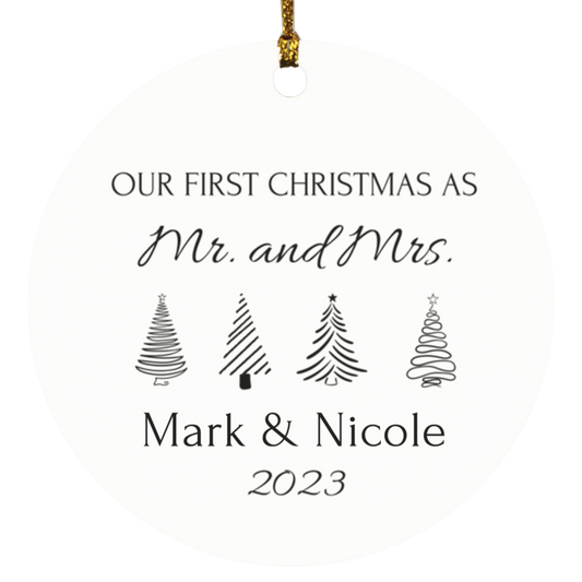 Our First Christmas as Mr. and Mrs. - Circle